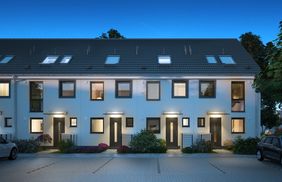Satteldach strasse daemmerung